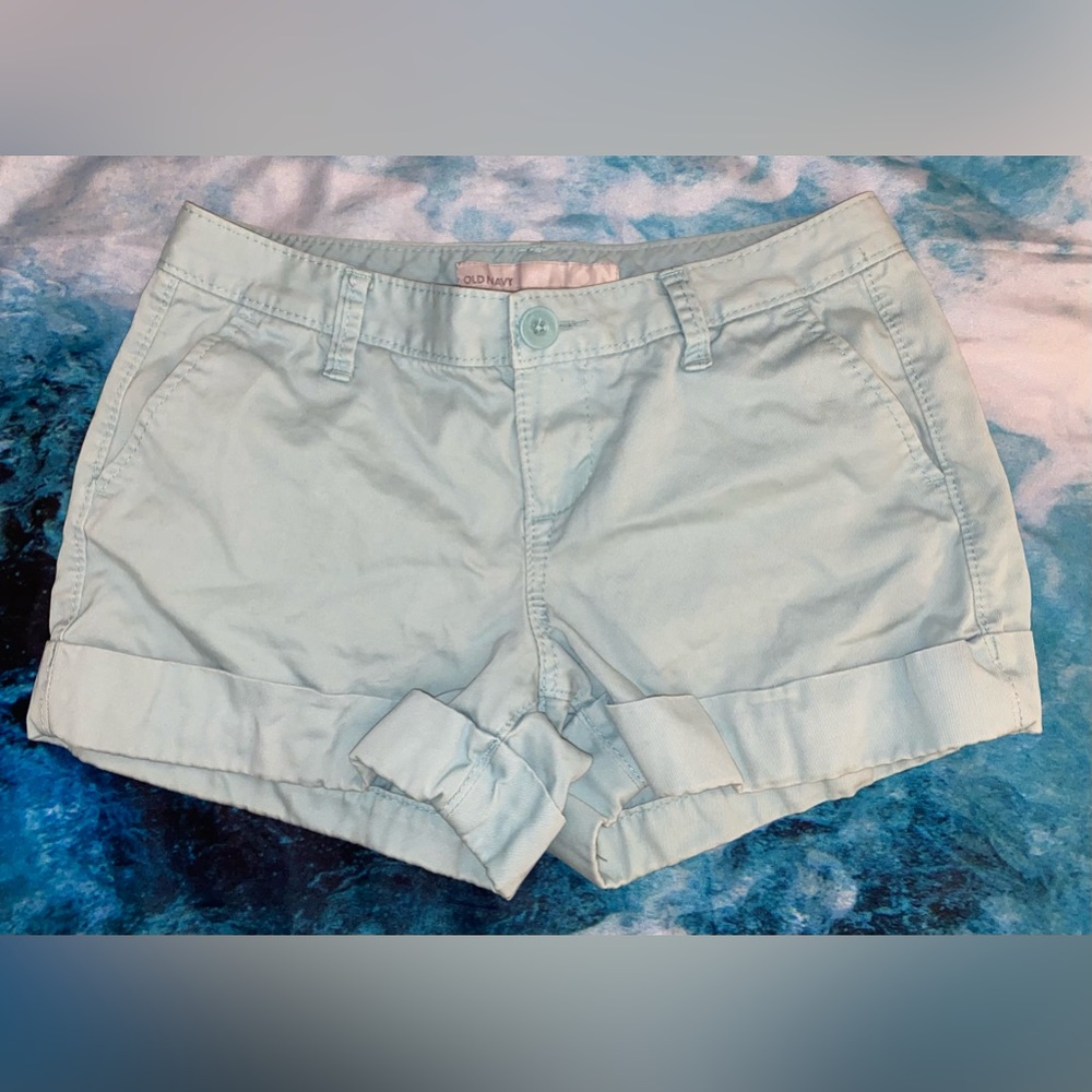 Old Navy Sea Foam Green Chino Shorts